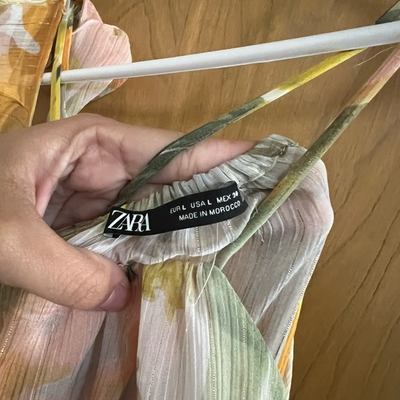 Zara Metallic Thread Printed Dress - Picture 6 of 6